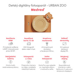 Detský digitálny fotoaparát Urban Zoo Medveď