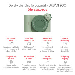 Detský digitálny fotoaparát Urban Zoo Dinosaurus