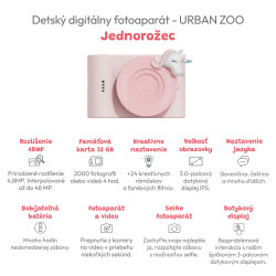 Detský digitálny fotoaparát Urban Zoo Jednorožec