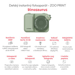 Detský instantný fotoaparát Zoo Print Dinosaurus