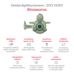Detská digitálna kamera Zoo Video Dinosaurus