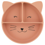 Detský silikónový tanier s prísavkou Mačka