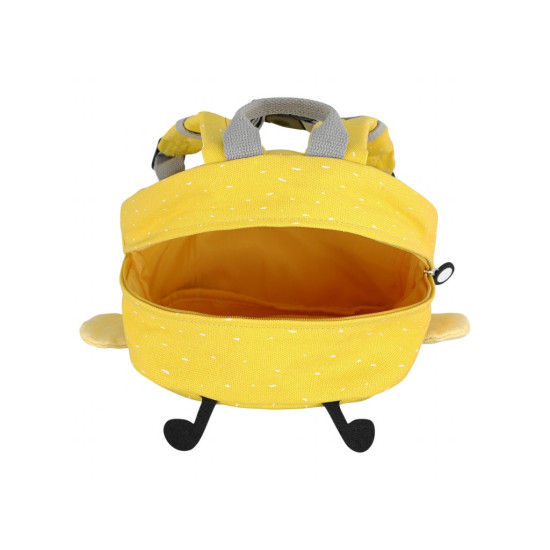 Žltý detský batoh s motívom čmeliaka.