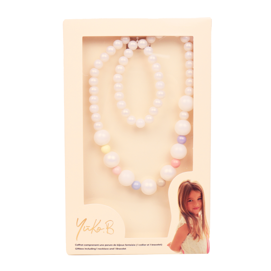 Náhrdelník a náramok Perly v bielej farbe sú ideálnym darčekom pre malú slečnu.