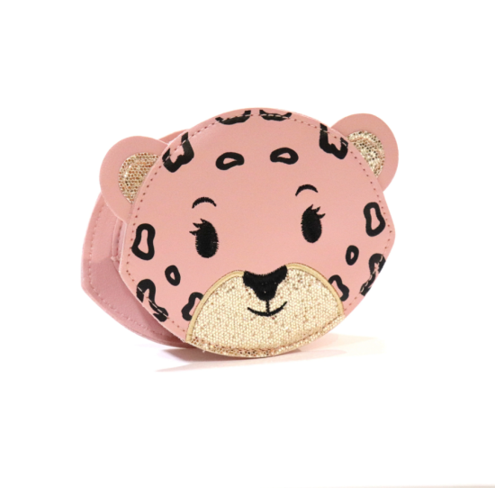 Detská ružová kabelka Leopard