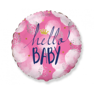 Balón Hello Baby Ružový