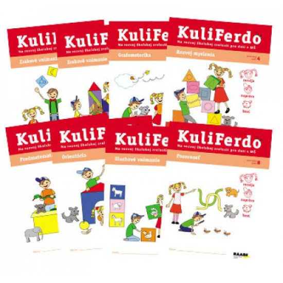 Kuliferdo (sada 8 zošitov) - na rozvoj školskej zrelosti pre deti v MŠ