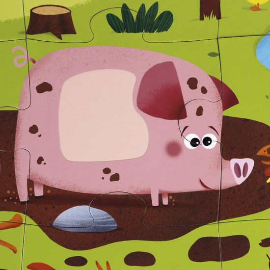Dotykové puzzle Zvieratká na farme