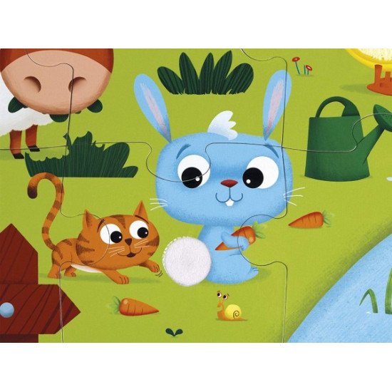 Dotykové puzzle Zvieratká na farme