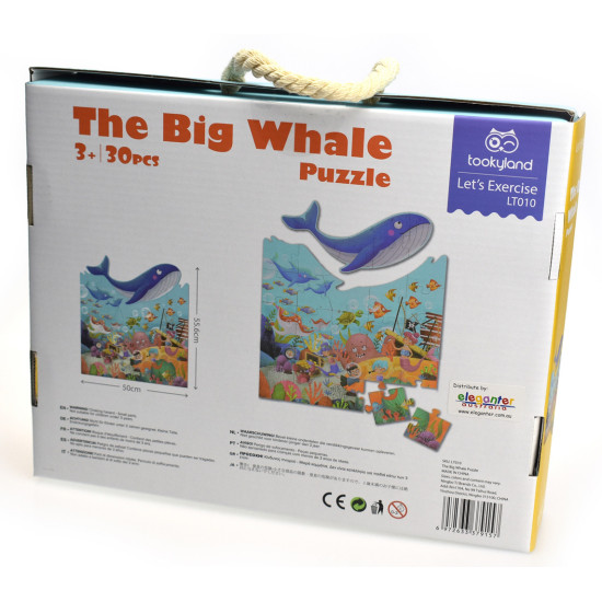 Tvarované puzzle Veľryba 30ks