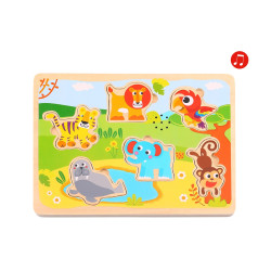 Puzzle so zvukmi Zvieratá z džungle