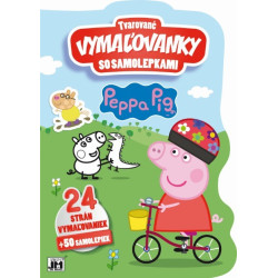 Peppa Pig: Tvarované vymaľovanky so samolepkami