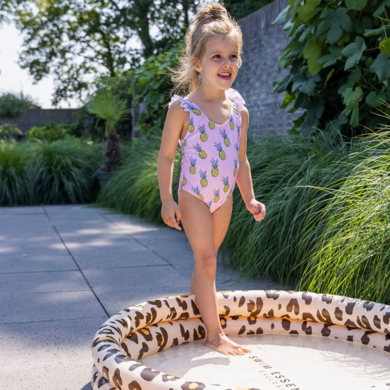 Nafukovací bazén pre deti Leopard béžový 100 cm