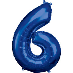 Balón Číslo 6 Modrý
