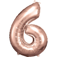 Balón Číslo 6 Ružovo-zlatý