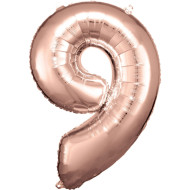 Balón Číslo 9 Ružovo-zlatý