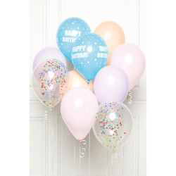 Balóny Happy Birthday Pastel 10 ks