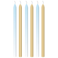 Sviečky Modro-zlaté 6 ks
