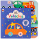 Bábätká a batoľatá si zamilujú túto interaktívnu knihu Baby Touch: Vehicles Tab Book.