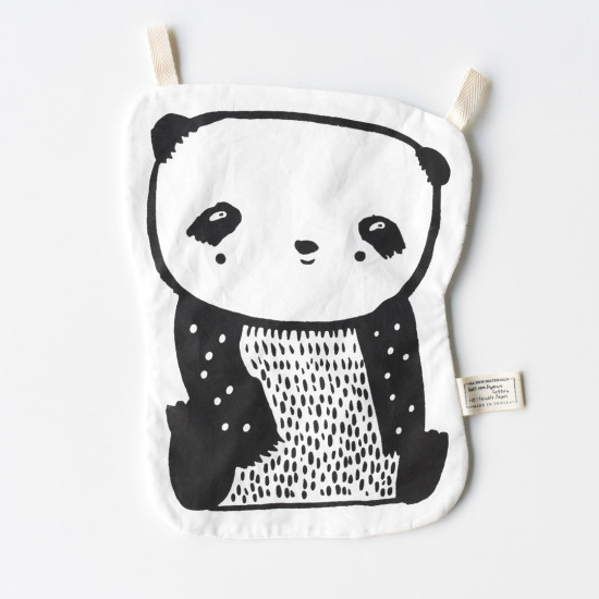Šuchotavá panda pre bábätká z organickej bavlny
