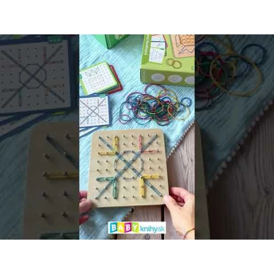 Logická hra Geoboard - obrázky z gumičiek