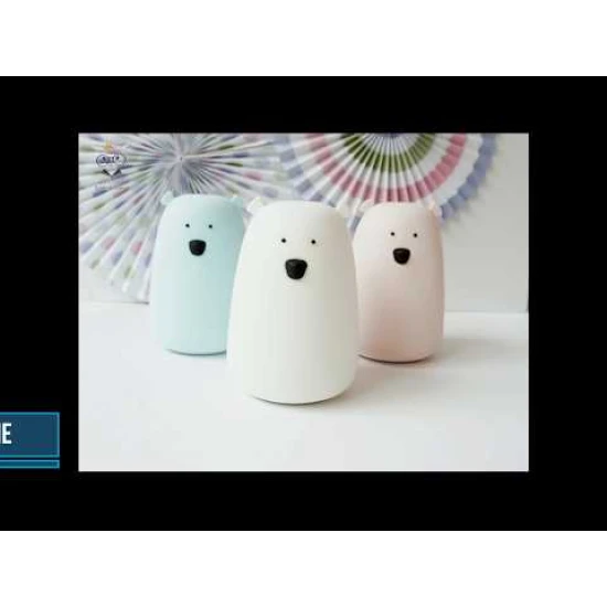 Detská dotyková lampa Malý medvedík Biely