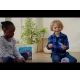 Detská hra Učte sa tvary s mimozemšťanmi s 3D vesmírnou loďou