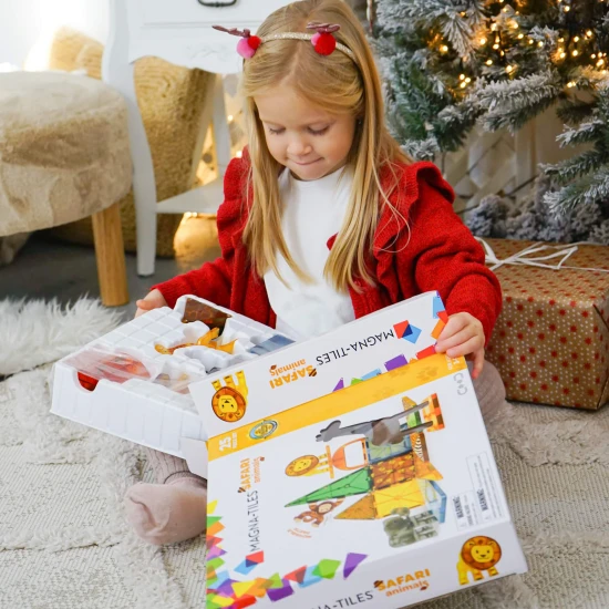 Preskúmajte africkú divočinu s magnetickou stavebnicou.