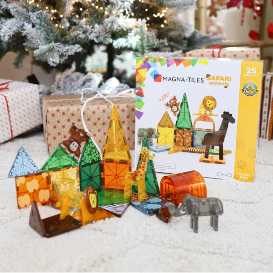 Preskúmajte africkú divočinu s magnetickou stavebnicou.