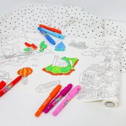 Maxi maľovanka v rolke 6 m Mestá sveta