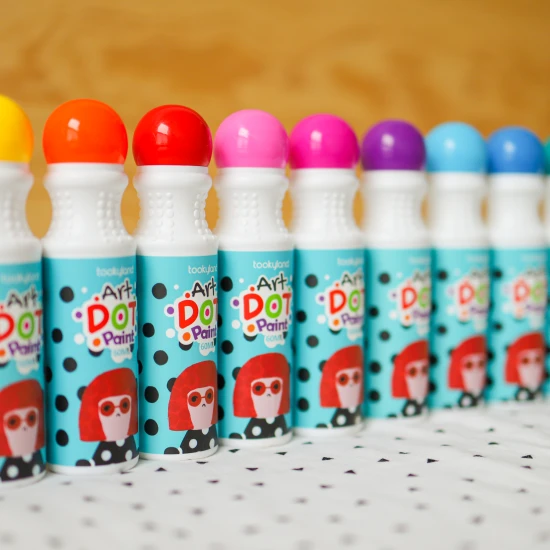 Farby v tube na Dot painting Umývateľné 12 ks Tookyland