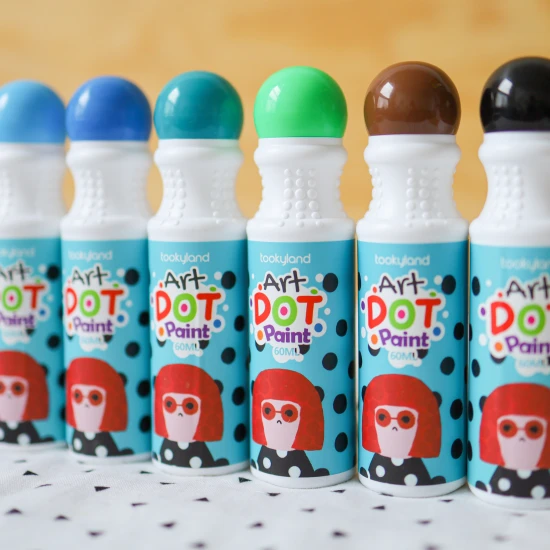 Farby v tube na Dot painting Umývateľné 12 ks Tookyland