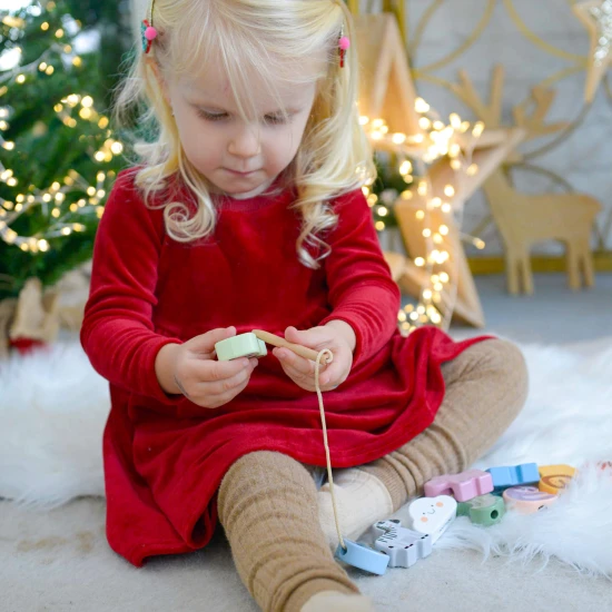 Veľké drevené korálky pre deti Zvieratká