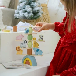 Balančná hra Zvieratá Pastel