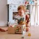 Drevená motorická kocka s aktivitami Louka Pastel Tooky Toy