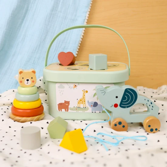 Sada drevených hraciek pre deti 3 v 1