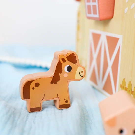 Drevený domček farma vkladačka