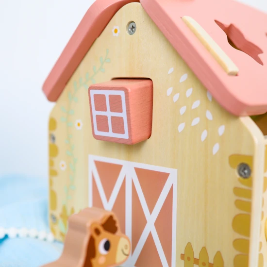 Drevený domček farma vkladačka