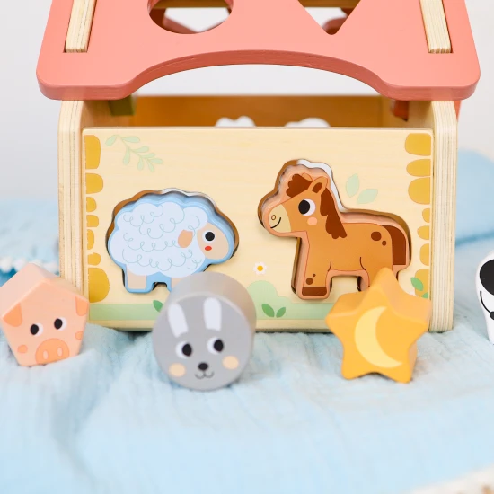 Drevený domček farma vkladačka