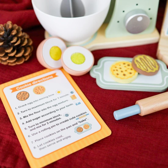 Detský drevený mixér sada na pečenie Pastel