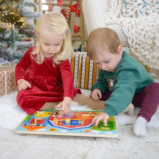 Aktivity board pre deti so zámkami Farma