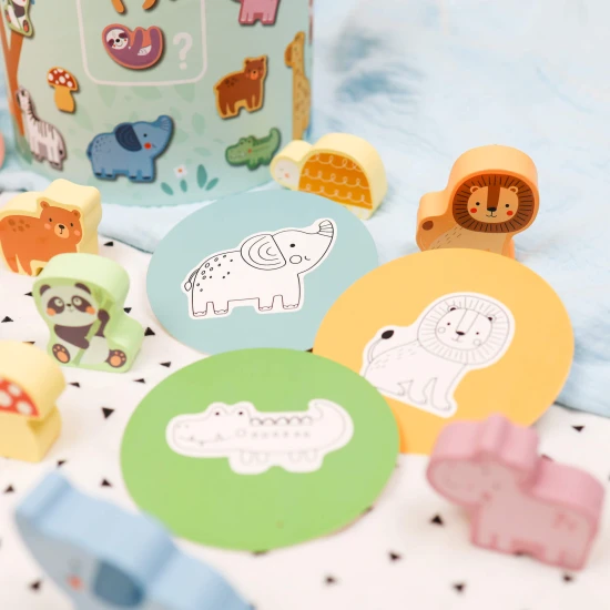 Hmataj a nájdi Zvieratká Spoločenská hra pre deti  Tooky Toy