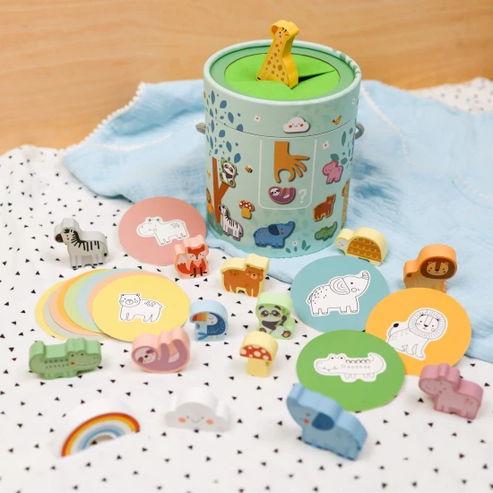 Hmataj a nájdi Zvieratká Spoločenská hra pre deti  Tooky Toy