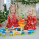 Drevená guličková dráha Strom 44 ks Drevené hračky Tooky Toy
