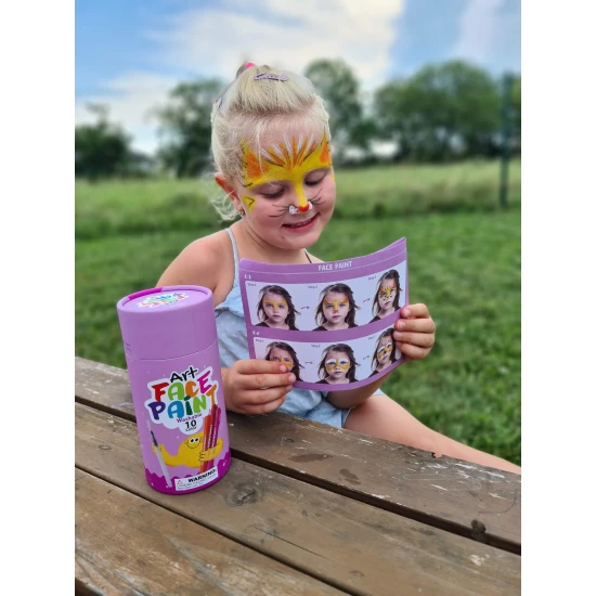 Veselé farby na tvár 10 ks Tooky Toy