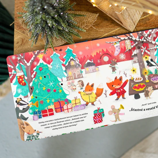 Pomôž líštičkám rozžiariť a rozoznieť les! Stačí stlačiť tlačidlo a hneď zaznejú nádherné zvuky a budeš môcť pozorovať žiariace svetielka.