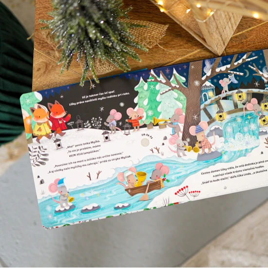 Pomôž líštičkám rozžiariť a rozoznieť les! Stačí stlačiť tlačidlo a hneď zaznejú nádherné zvuky a budeš môcť pozorovať žiariace svetielka.