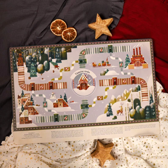 Veľká kniha vianočných hier kde nájdete vianočnú verziu ôsmich tradičných stolových hier.