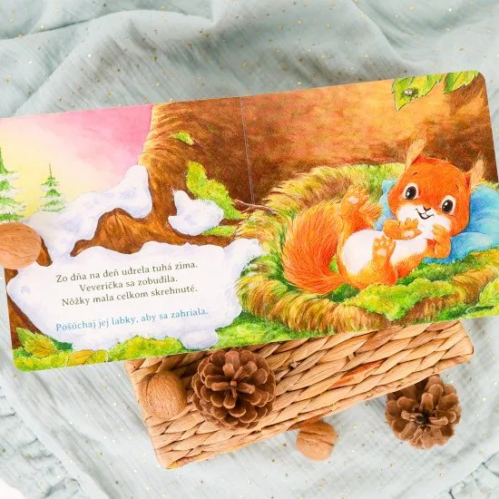 Interaktívny príbeh o veveričke. 