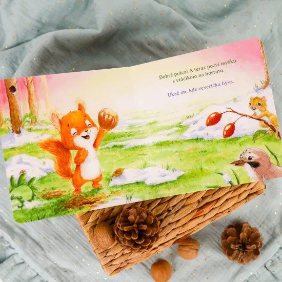 Interaktívny príbeh o veveričke. 